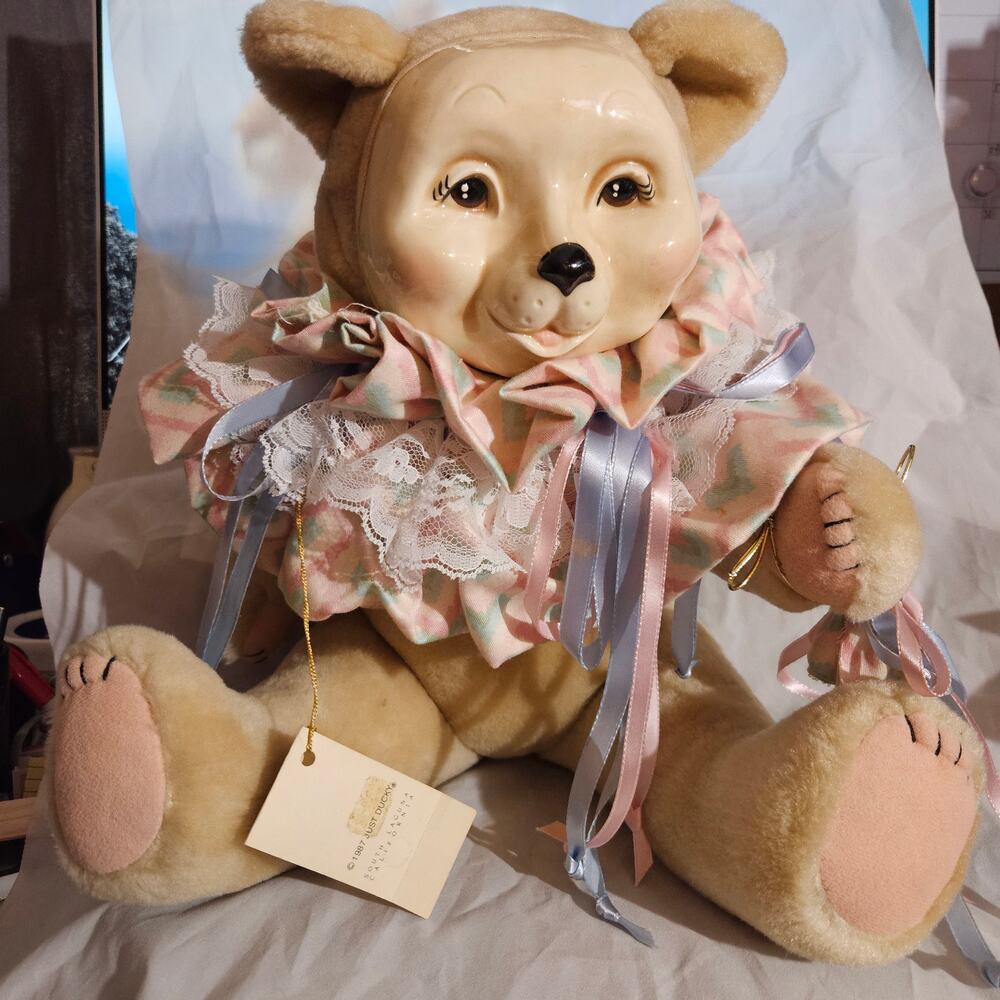 Vintage Just Ducky Bear 1987 Plush Bear